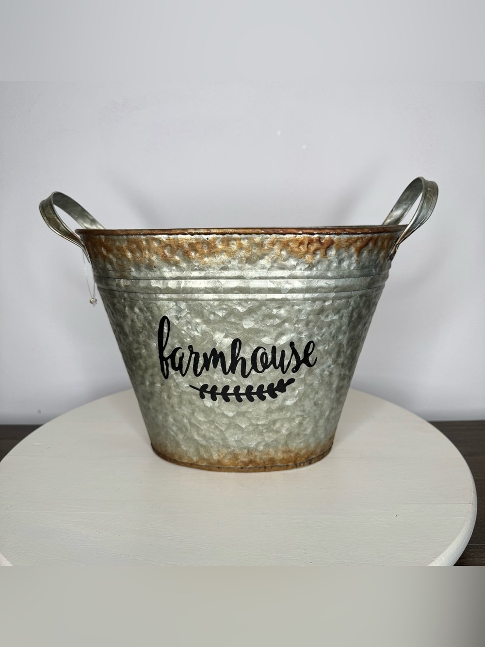 Galvanized Metal Rustic Farmhouse Pail Bucket Planter